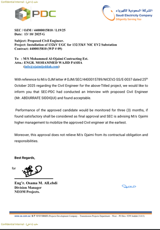 Riyadh, Job Seekers, Civil Engineer SEC Approved