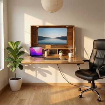 Jaipur, Furniture, INR 12500,  Modern Folding Wall Mounted Table For Small Spaces