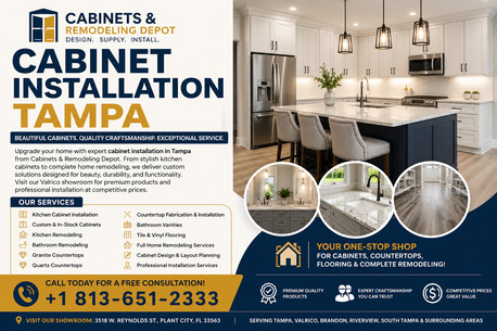 Tampa Bay, Construction, Cabinet Installation Tampa &ndash; Custom Cabinets & Remodeling