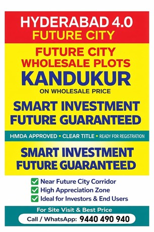 Hyderabad, Residential Plots, INR 12500,  183 Sq. Yard,  DTCP & RERA Approved Open Plots For Sale @Nandhiwanaparthy