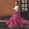 INR 942,  Buy Women's Floral Pink Flared Maxi Skirt Online