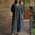 INR 1222,  Buy Women's Cotton A Line Kurta With Pants Online