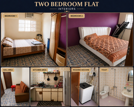 Naim, Rooms for Rent, BHD 90/month,  Fully Furnished 2 Bedroom Apartment / Family Flat For Rent In Manama