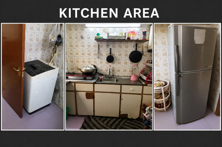 Naim, Rooms for Rent, BHD 90/month,  Fully Furnished 2 Bedroom Apartment / Family Flat For Rent In Manama