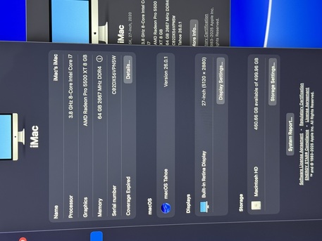 Al Sulaymaniyyah, Tablet Computers, SAR 6500,  IMac 27" 5K (2020) | 64GB RAM | Core I7 3.8GHz | 512GB SSD | Radeon Pro 5500 XT