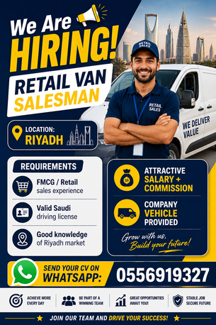 Riyadh, Jobs, Van Salesman