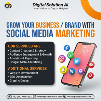 Islamabad, Marketing, Grow Your Business With Powerful Social Media Marketing 🚀