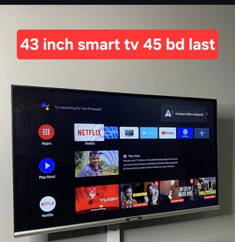 Manama, Electronics, BHD 45,  Skyworth 43 Inch Smart Android Tv With Wall Bracket Table Stand Remote Msg 3670 8372 Wts A