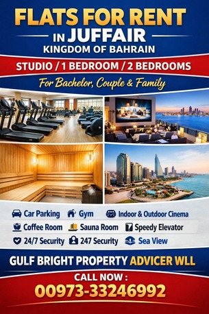Juffair, Apartments, Flats, Houses & Villas, BHD 25000450/year,  Furnished,  Studio,  Studio, 1 Bedroom And 2bed Room Fully Furnished Apartments For Rent In Juffair