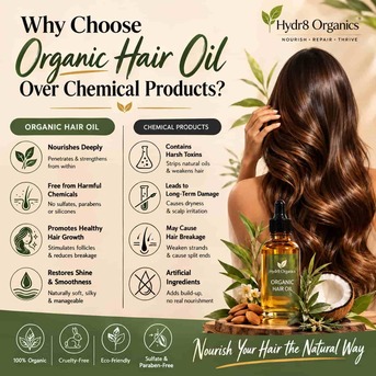 New York, Health & Beauty Items, USD 018,  Why Choose Organic Hair Oil Over Chemical Hair Products | Hydr8 Organics