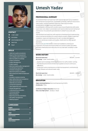 Jubail, Job Seekers, Electrical Supervisor