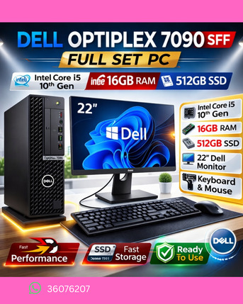 Hoora, Computers, BHD 110,  Dell OptiPlex 3080MT 10 Th Generation Fullset PC 110 BD