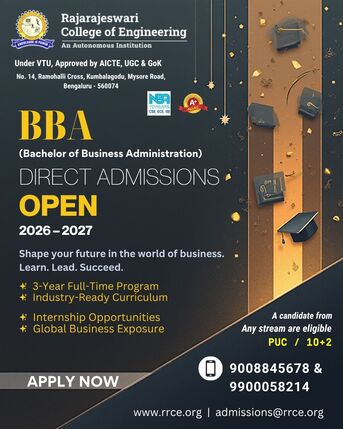 Bangalore, Education, BBA Admissions 2026-27 In Bangalore | RRCE &ndash; NAAC A+ Accredited College