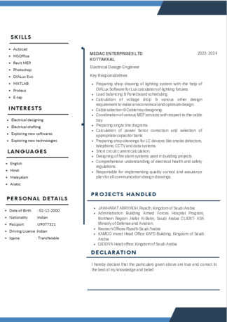 Riyadh, Job Seekers, ELECTRICAL DESIGN ENGINEER AND SITE ENGINEER