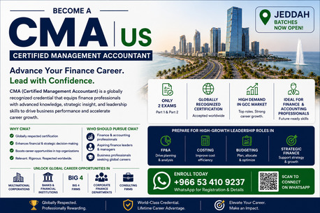 Jeddah, Lessons Offered, CMA US Progam With Training & Study Materials/Mock Tests