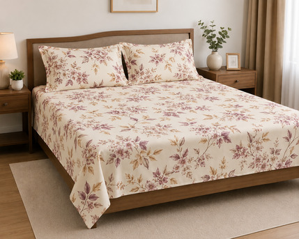 Mumbai, Household Items, INR 1499,  Single Bedsheet With Pillow Cover 245 GSM Pure Cotton, Handloom Woven, Natural Dyes