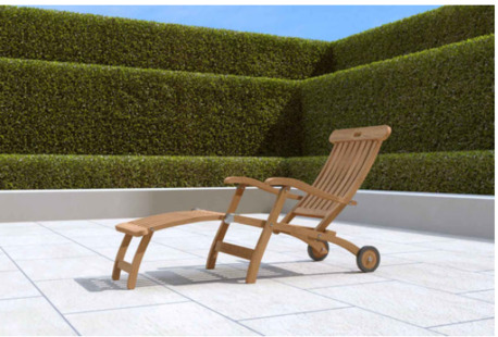 London, Furniture, Teak Garden Sun Loungers
