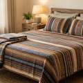 INR 1499,  Handloom Cotton Bedsheet 245 GSM Pure Cotton, 210 TC Single-Ply, Hand Woven By Artisans