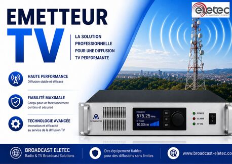 Paris, Electronics, Émetteur TV Professionnel | Broadcast Eletec France