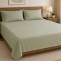 INR 1499,  Super King Size Bed Sheets Pure Cotton 108x108 Inches, 245 GSM, Handloom Woven | Theindigl