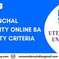Uttaranchal University Online BA Eligibility Criteria