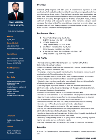 Riyadh, Job Seekers, QC Engineer Civil