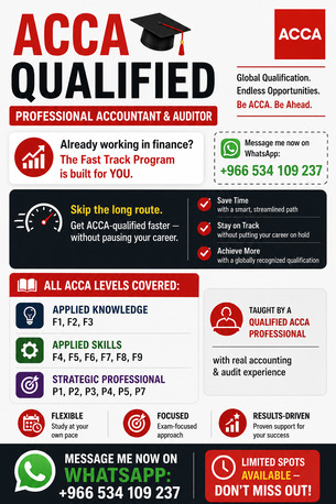Dammam, Lessons Offered, ACCA All Levels(Knowledge/Skills/Professional
