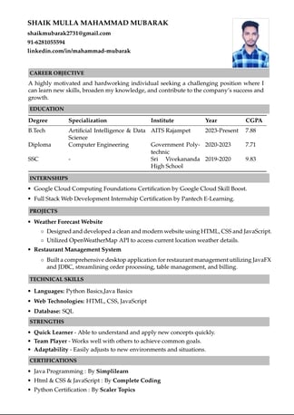 Dubai, Job Seekers, Computer Science / AI & DS Graduate Seeking IT Job