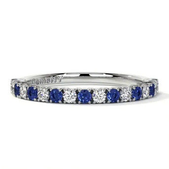 New York, Jewelry, USD 1453,  Affordable GemsNY Sapphire Band Rings | Blue Round 0.57cttw
