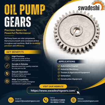 Faridabad, Wholesale Products, Oil Pump Gears For Industrial Efficiency