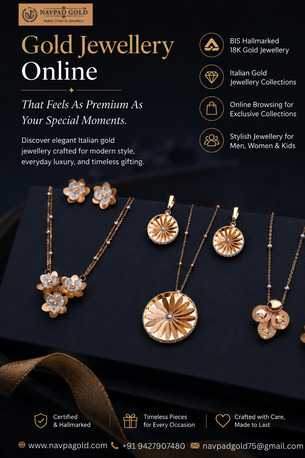 Ahmedabad, Jewelry, Buy Gold Jewellery Online - Premium Italian Designs In BIS Hallmarked 18K Gold