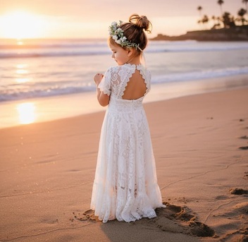 New York, Clothing & Accessories, USD 78,  The Maya Dress | Timeless Vintage Lace Girls Special Occasion Dress
