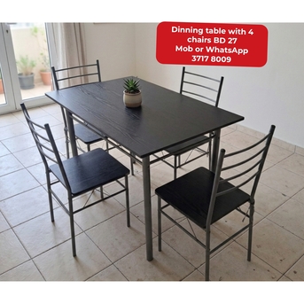Manama, Furniture, BHD 27,  🌍🌐Dinning Table With 4 Chairs For Sale With Delivery