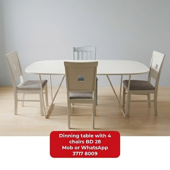 Manama, Furniture, BHD 28,  🌍🌐Dinning Table With 4 Chairs For Sale With Delivery