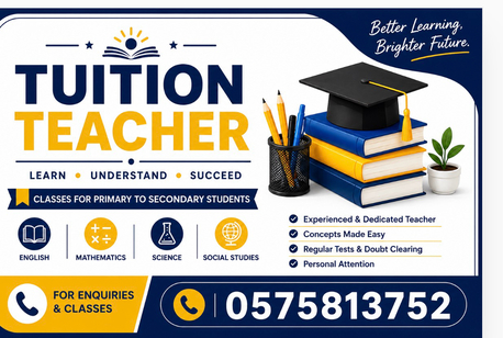 Jubail, Lessons Offered, Female Tuition Teacher For All Classes