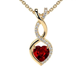 New York, Jewelry, USD 3306,  Buy Ruby Pendant With Diamond Shine