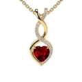 USD 3306,  Buy Ruby Pendant With Diamond Shine