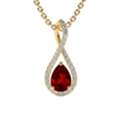 USD 5890,  Shop Ruby Pendant Necklace With Diamond Twist Design
