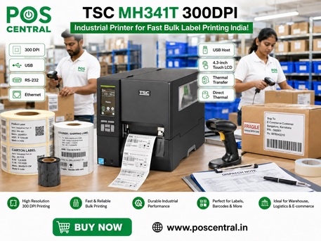 Noida, Computers, INR 96099,  TSC MH341T 300DPI Industrial Label Printer For Bulk Label Printing