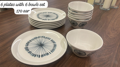 Al Yasmin, Household Items, SAR 170,  Set Plates And Bowls