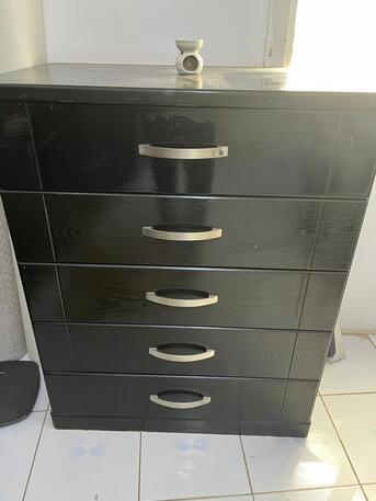 Al Malaz, Furniture, SAR 950,  For Sale- Bed Set - Double Bed, 6 Door Almirah, Chest Table, Dressing Table - 950 SAR