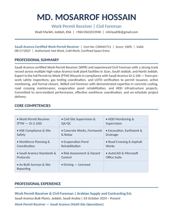 Riyadh, Job Seekers, Work Permit Reciver