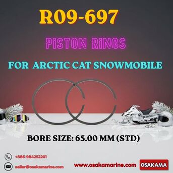 Jakarta, Auto Parts, IDR 99999,  R09-697 Piston Ring 65.00mm &ndash; Arctic Cat Spirit 440 Snowmobile Engine
