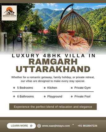 Mumbai, Travel, Luxury 4BHK Villa In Ramgarh Uttarakhand