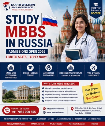 New Delhi, Lessons Offered, 🎓 STUDY MBBS IN RUSSIA &ndash; ADMISSIONS OPEN 2026 🇷🇺