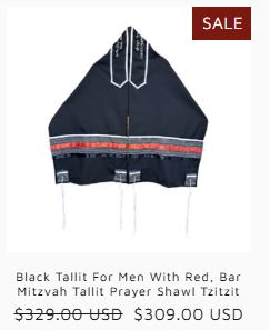 Jerusalem, Clothing & Accessories, Elevate Your Prayer Experience With A Sophisticated Black Tallit From Galilee Silks!