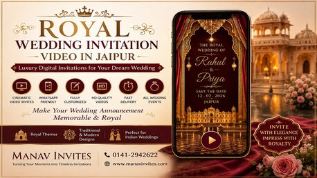 Jaipur, Graphic Design, Royal Wedding Invitation Video In Jaipur By Manav Invites