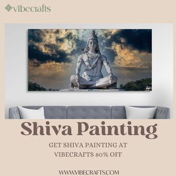 Noida, Household Items, INR 2600,  Divine Shiva Painting For Spiritual Home D&eacute;cor