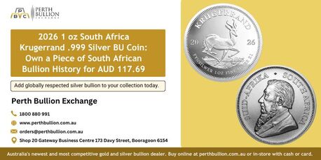 Sydney, Collectibles, 2026 1 Oz South Africa Krugerrand .999 Silver BU Coin