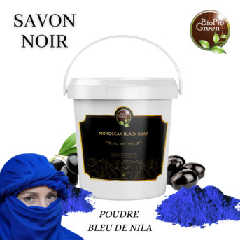 Casablanca, Health & Beauty Items, USD 3,  Savon Noir Marocain Béldi À La Poudre De Nila Bleu